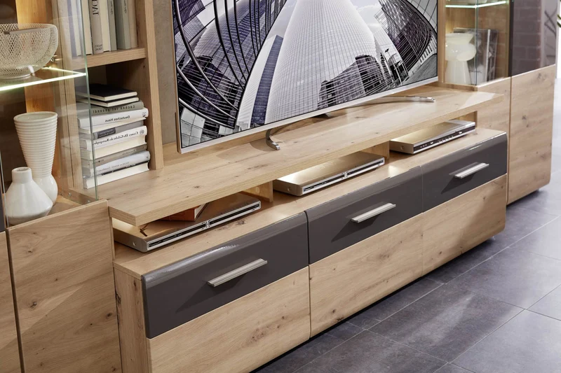 Wohnzimmerschrank BAJAZZO TWO HH81 5-tlg. Artisan Eiche