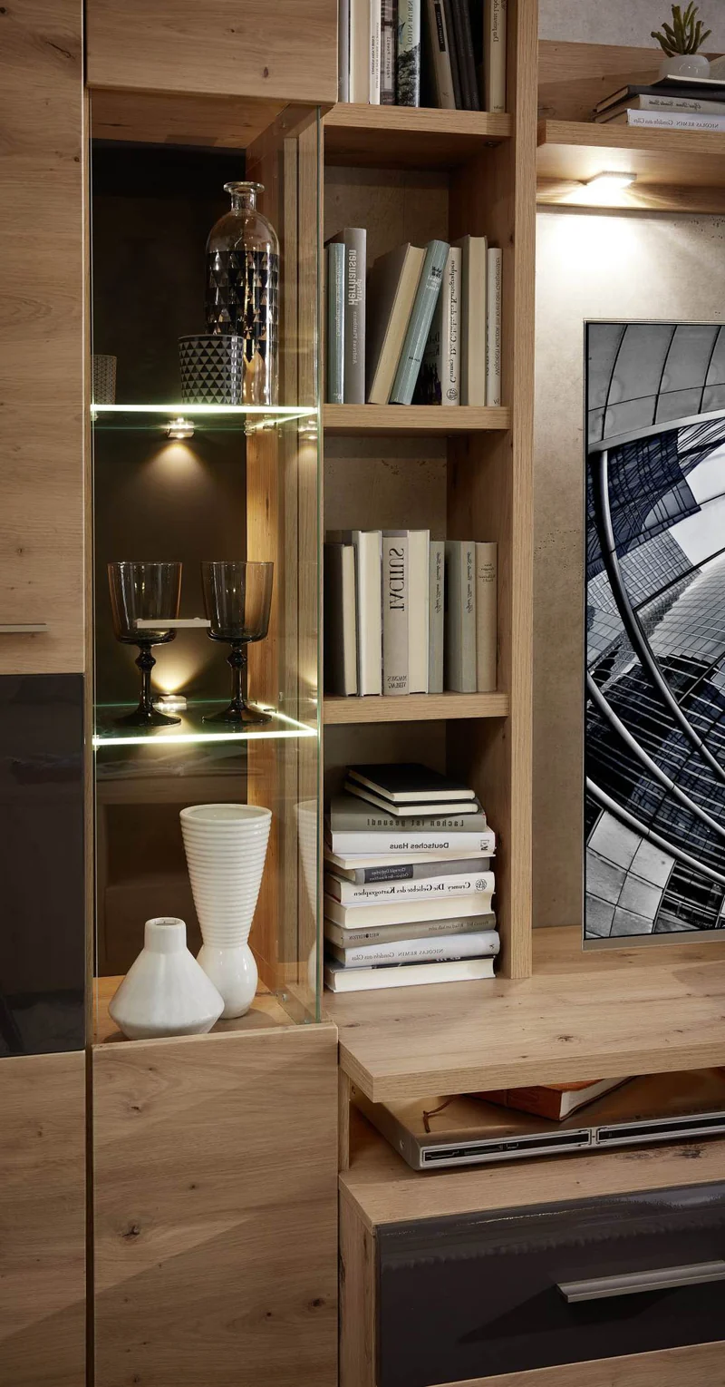 Wohnzimmerschrank BAJAZZO TWO HH81 5-tlg. Artisan Eiche