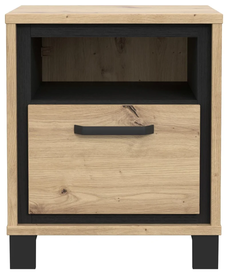 Beistelltisch Nachtkommode TRONDHEIM Artisan Eiche/Schwarzeiche Optik