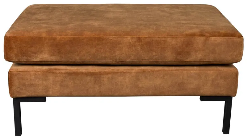 Hocker HOUDA Samtstoff CARAMEL Braun von DUTCHBONE