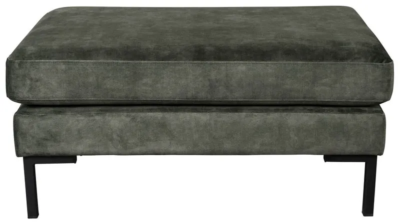 Hocker HOUDA Samtstoff FOREST Grün von DUTCHBONE
