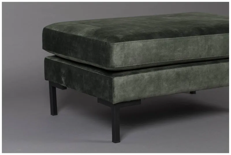 Hocker HOUDA Samtstoff FOREST Grün von DUTCHBONE