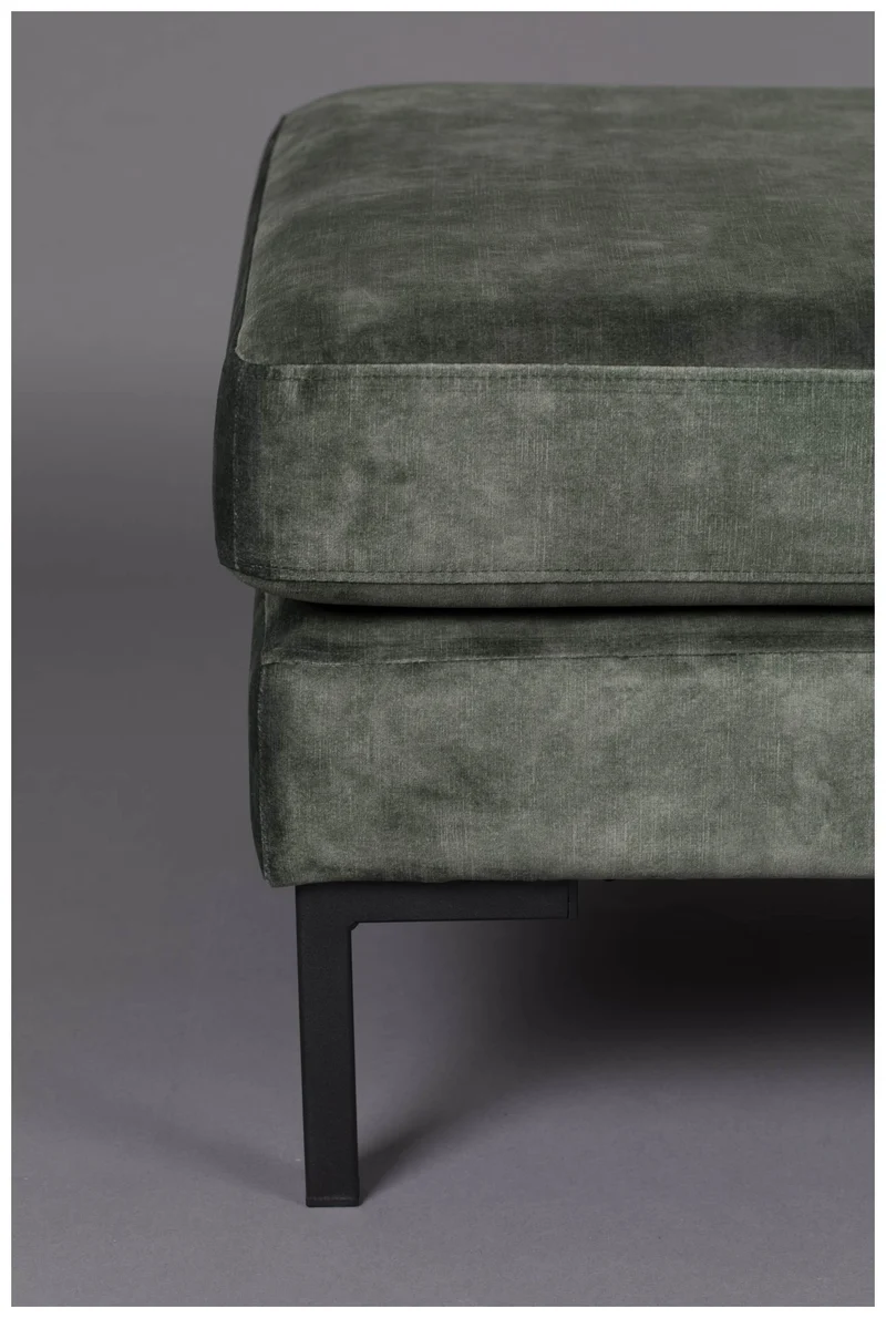 Hocker HOUDA Samtstoff FOREST Grün von DUTCHBONE