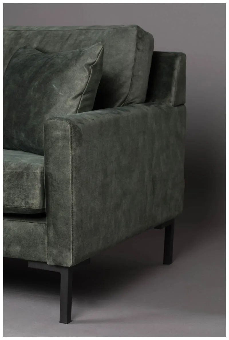 3-Sitzer Sofa HOUDA Samtstoff FOREST Grün von DUTCHBONE