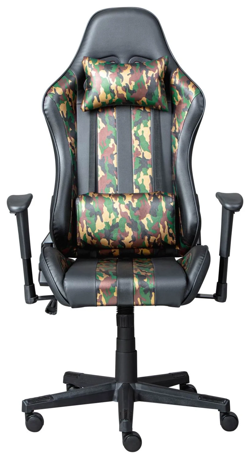 Gaming Chair Drehstuhl ACTION HERO Schwarz-Camouflage mit Armlehnen