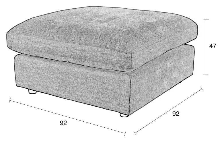 Hocker SENSE CREAM Soft von ZUIVER