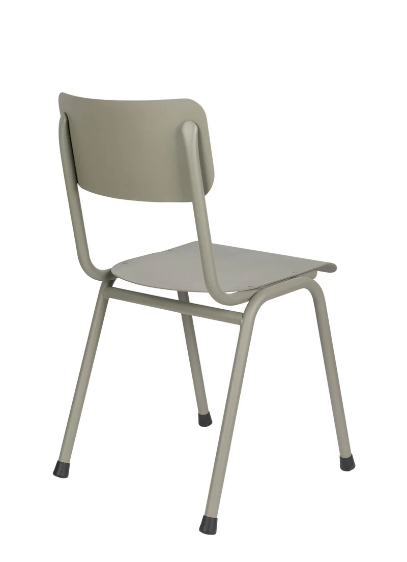 Gartenstuhl Stapelstuhl BACK TO SCHOOL OUTDOOR Moosgrau von ZUIVER