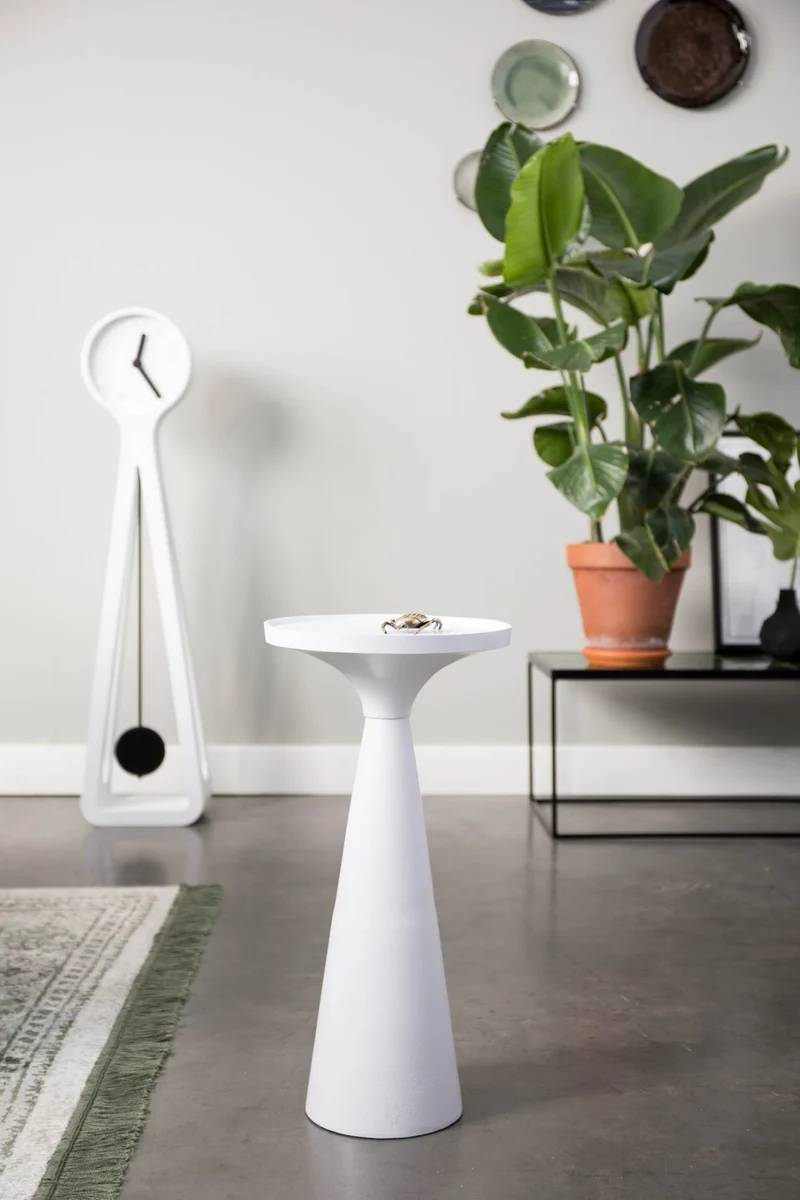 Beistelltisch FLOSS WHITE von Zuiver aus Aluminiumguss