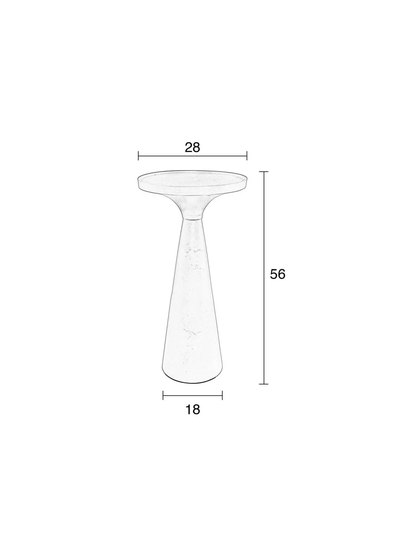 Beistelltisch FLOSS WHITE von Zuiver aus Aluminiumguss