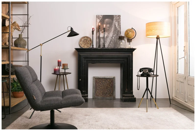 Lounge Sessel BAR Stoff Dunkelgrau von DutchBone