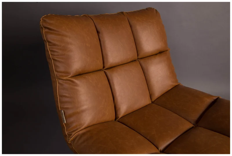 Lounge Sessel BAR VINTAGE BROWN Kunstleder von DutchBone