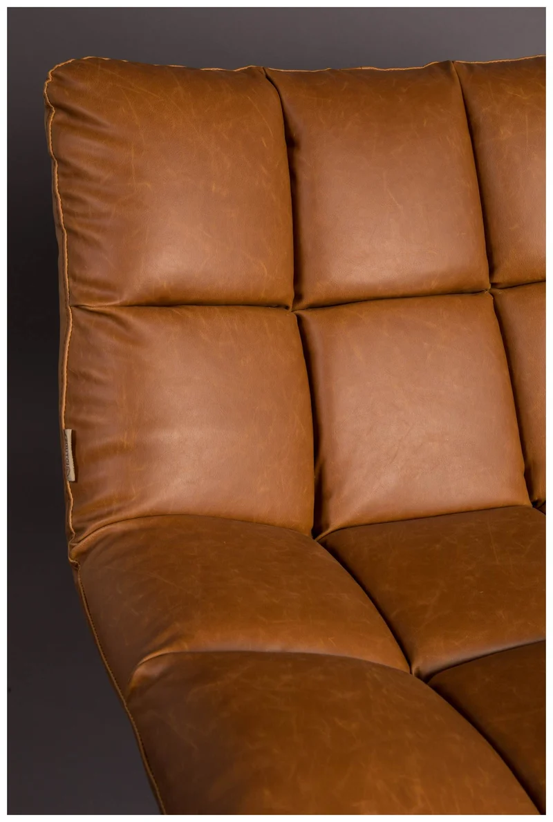 Lounge Sessel BAR VINTAGE BROWN Kunstleder von DutchBone