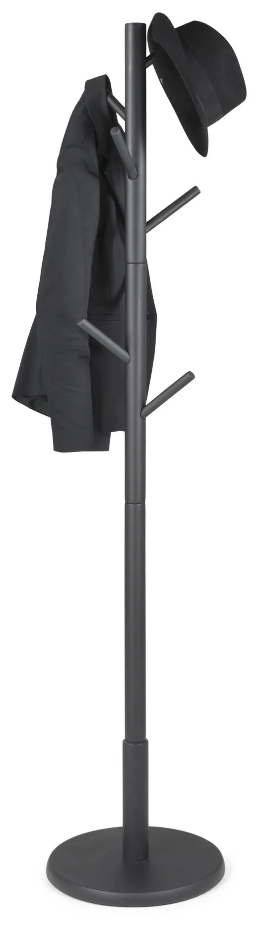 Kleiderständer BRO Schwarz Design Garderobe Höhe 170 cm, von Spinder
