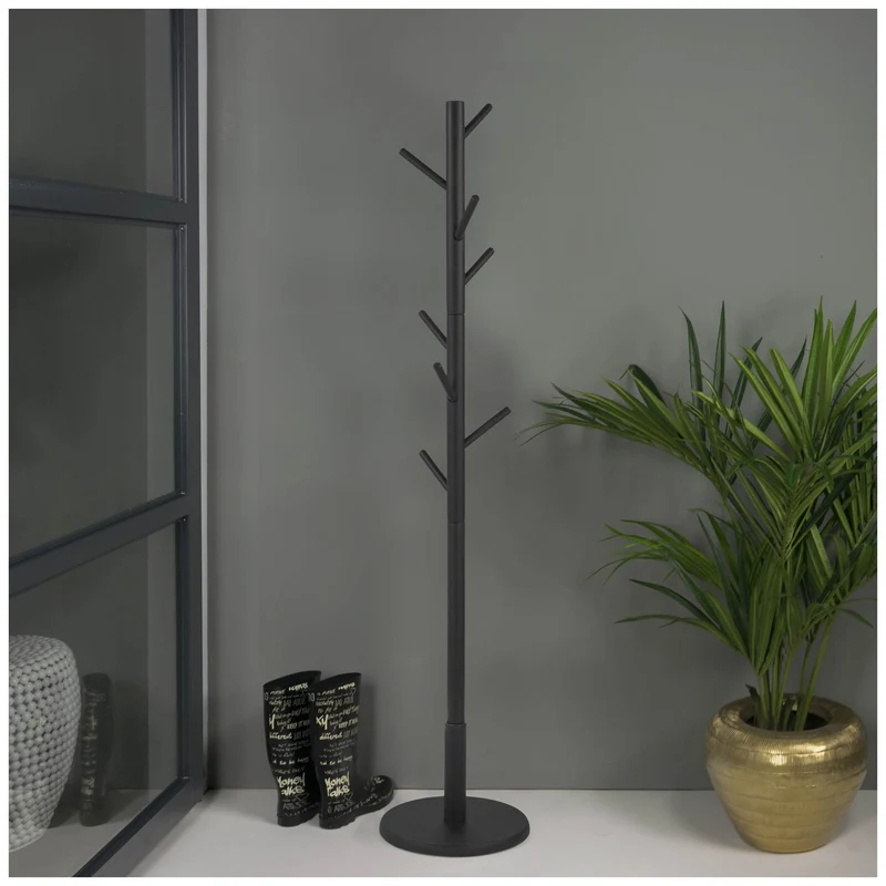 Kleiderständer BRO Schwarz Design Garderobe Höhe 170 cm, von Spinder