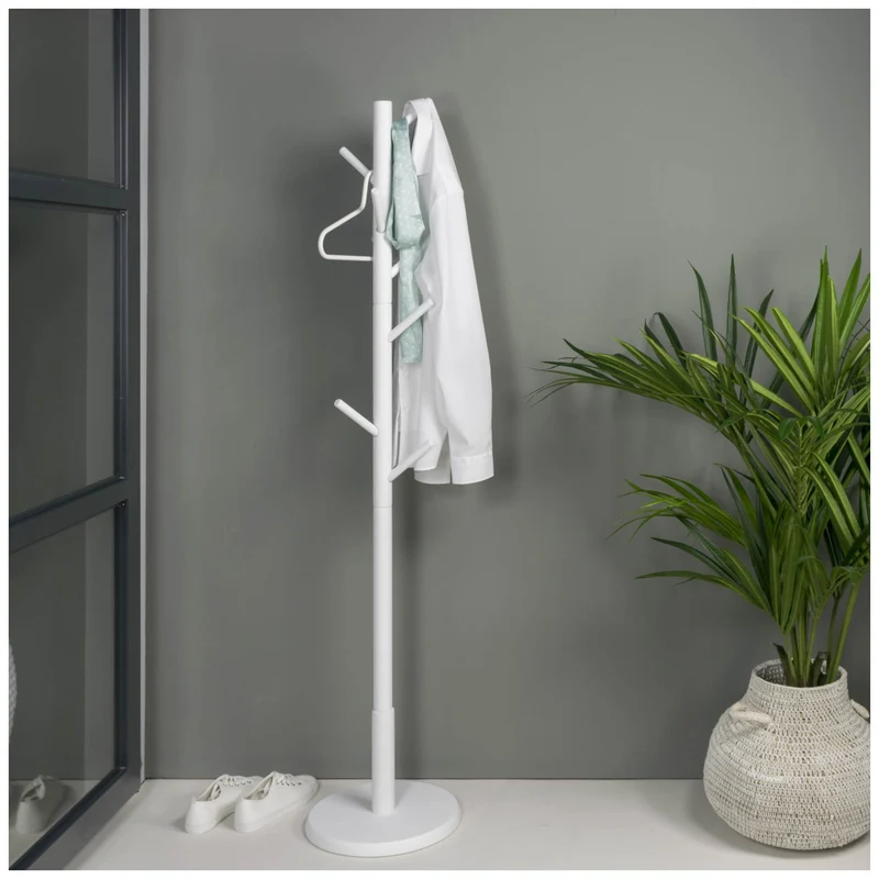 Kleiderständer BRO Weiß Design Garderobe Höhe 170 cm, von Spinder