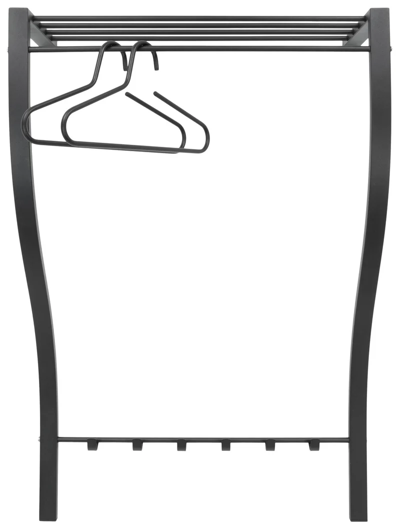 Design Wandgarderobe CARVE 1 Schwarz pulverbeschichtet, von Spinder