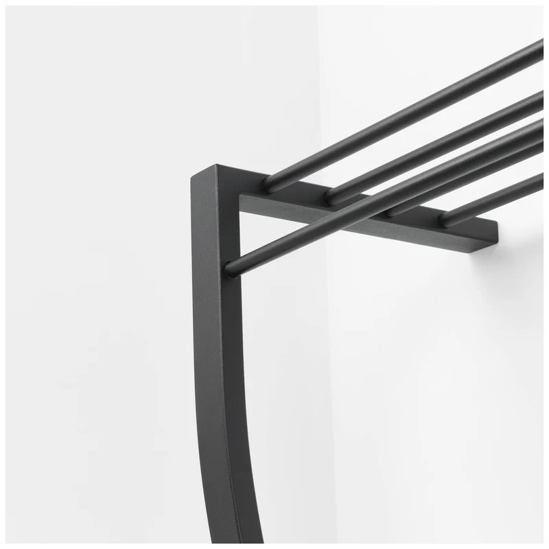 Design Wandgarderobe CARVE 1 Schwarz pulverbeschichtet, von Spinder