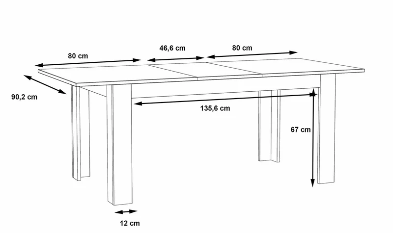 Esstisch Ausziehtisch SUPRIE 160 x 90 Comano Pflaume Optik, von Forte