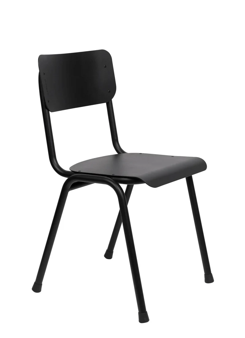 Gartenstuhl Stapelstuhl BACK TO SCHOOL OUTDOOR Black von ZUIVER