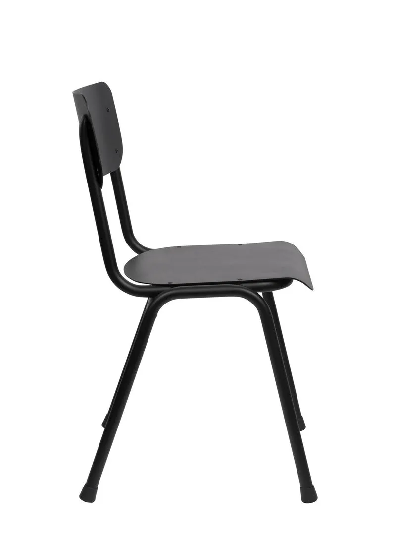 Gartenstuhl Stapelstuhl BACK TO SCHOOL OUTDOOR Black von ZUIVER