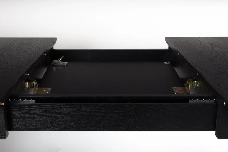 Esstisch GLIMPS BLACK von ZUIVER 120 x 80 ausziehbar Esche