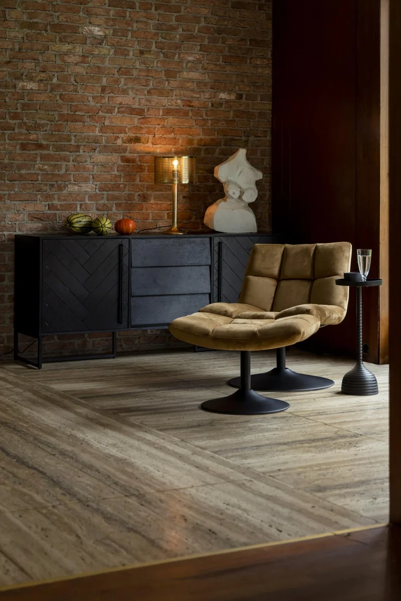 Lounge Sessel BAR VELVET GOLDEN BROWN von DutchBone