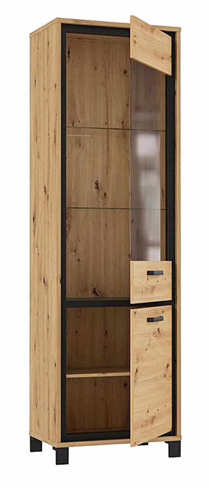 Wohnzimmerschrank TRONDHEIM 4-tlg. Artisan/Schwarzeiche von Forte