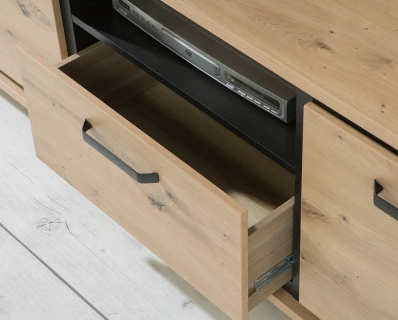 Wohnzimmerschrank TRONDHEIM 4-tlg. Artisan/Schwarzeiche von Forte