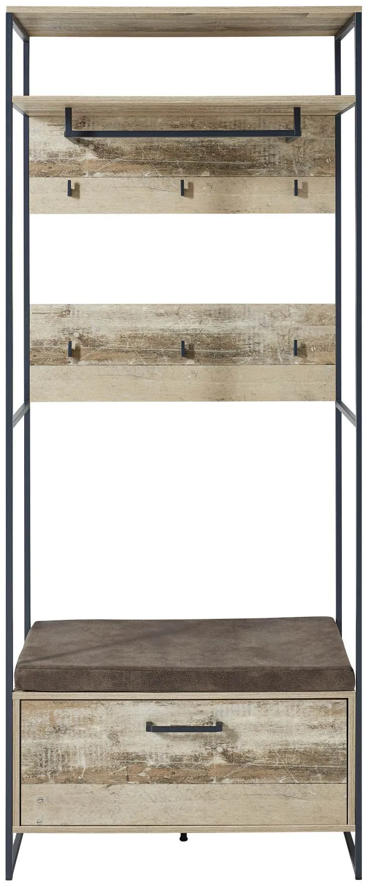 Bankregal Garderobe ROOF - Vintage Style - inkl. Kissen