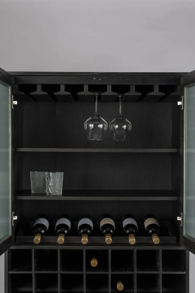 Buffetschrank Weinschrank TRAVIS BLACK OAK von ZUIVER