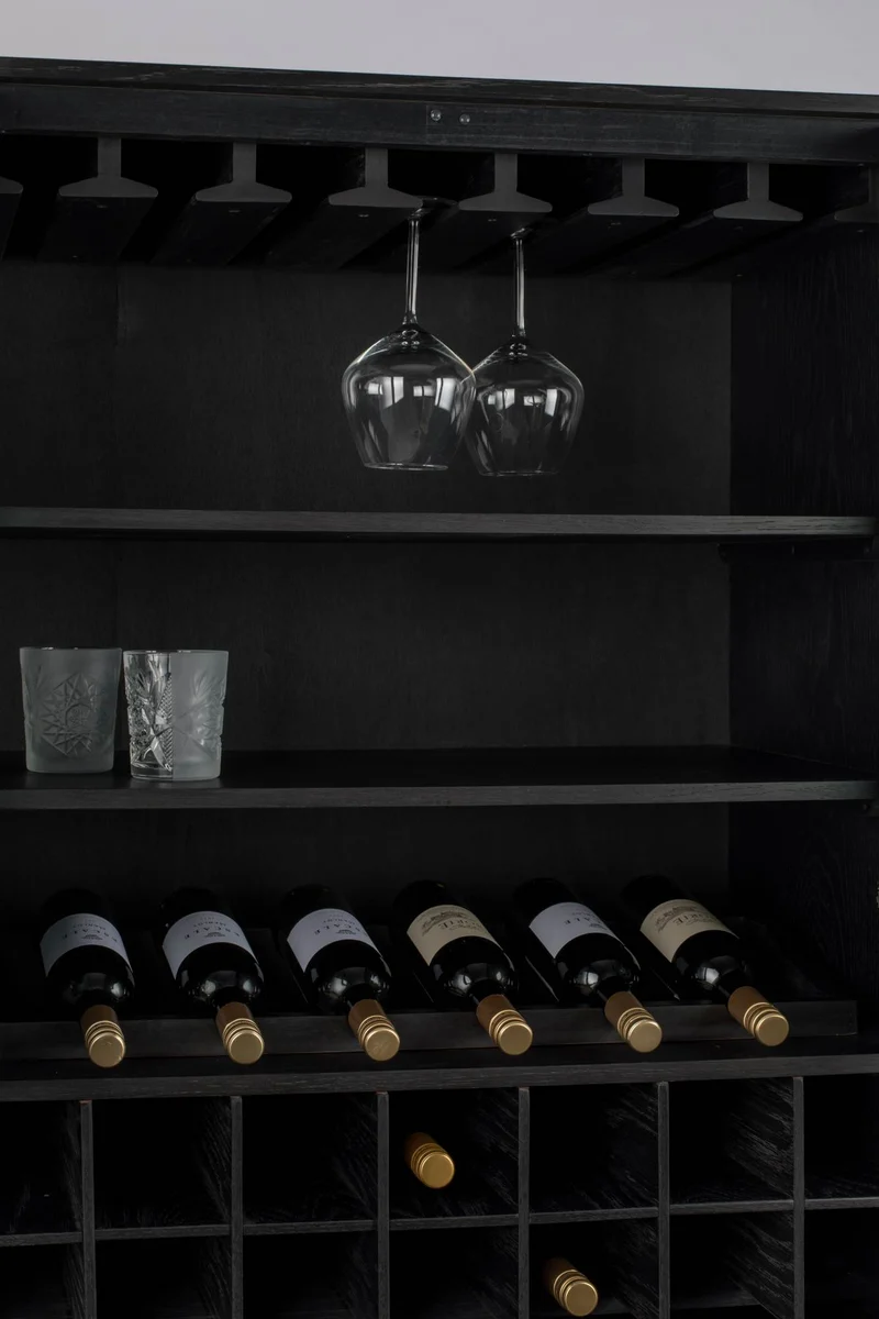 Buffetschrank Weinschrank TRAVIS BLACK OAK von ZUIVER