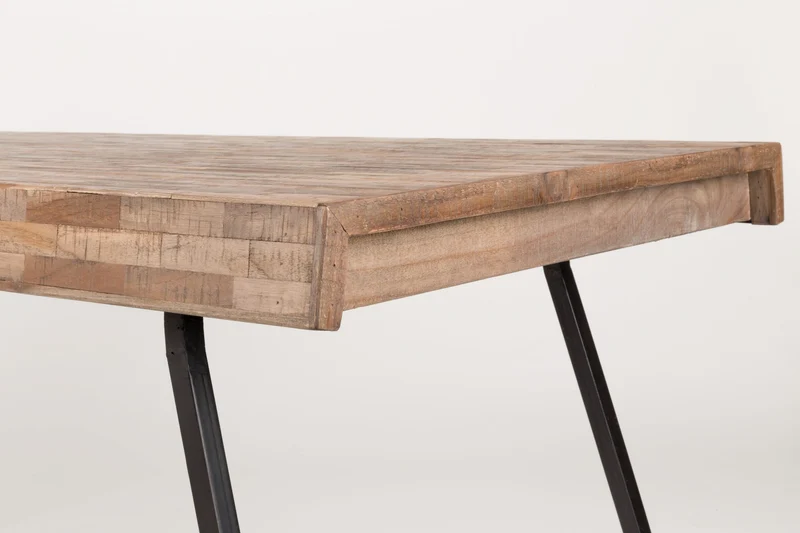 Design Esstisch SURI 180 x 90 cm Platte recycled Teak