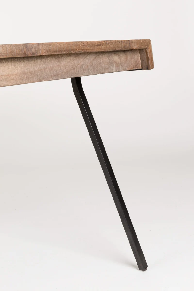 Design Esstisch SURI 180 x 90 cm Platte recycled Teak
