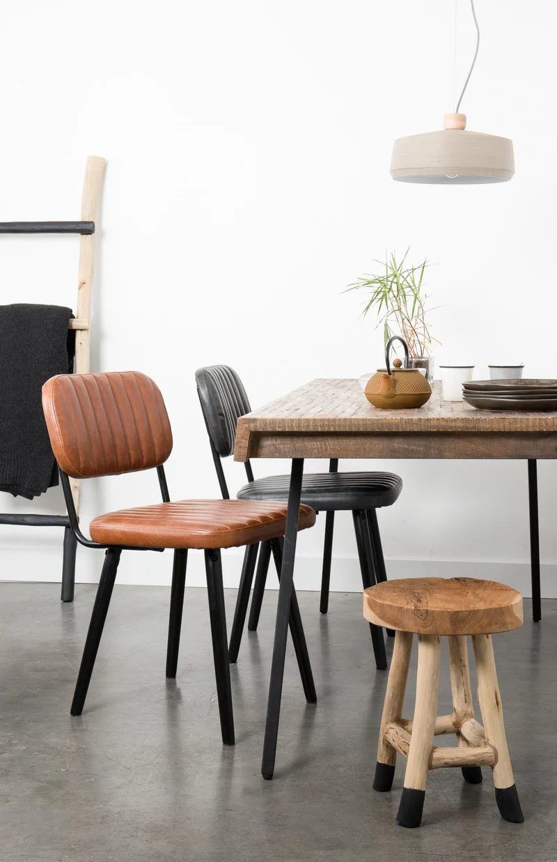 Design Esstisch SURI 180 x 90 cm Platte recycled Teak