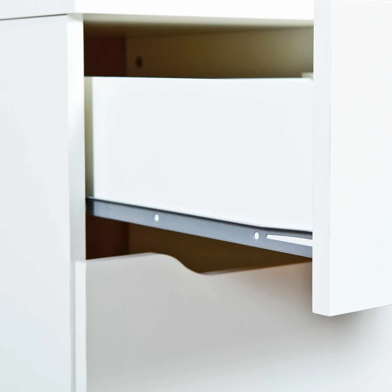 Schreibtisch WESTPHALEN Weiß mit 1 Schublade und 1 Tür
