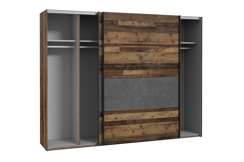 Schwebtürenschrank CLIF 270cm Optik: Old Wood Vintage von Forte