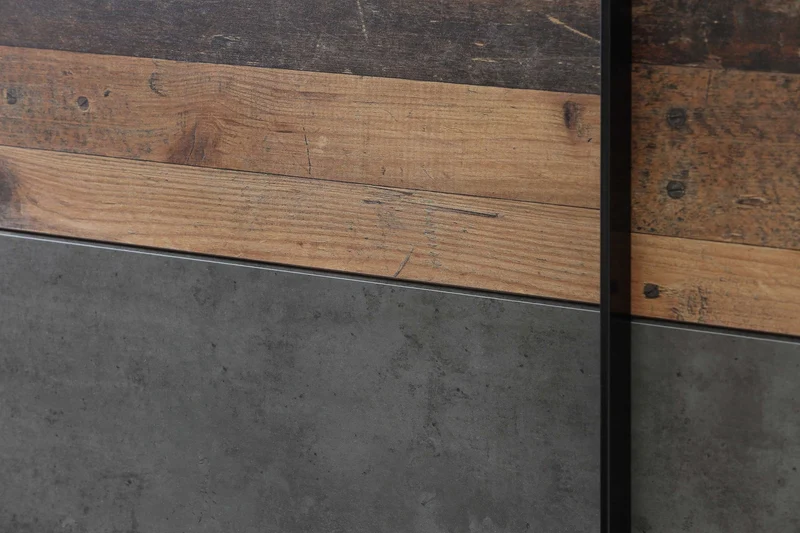 Schwebtürenschrank CLIF 270cm Optik: Old Wood Vintage von Forte