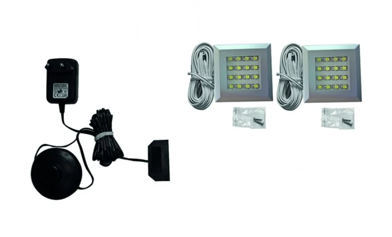 LED Beleuchtung Farbton kaltweiß 54x54 mm 2er-Set
