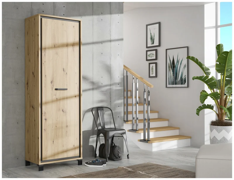 Garderobenschrank TRONDHEIM Artisan Eiche / Schwarzeiche von Forte