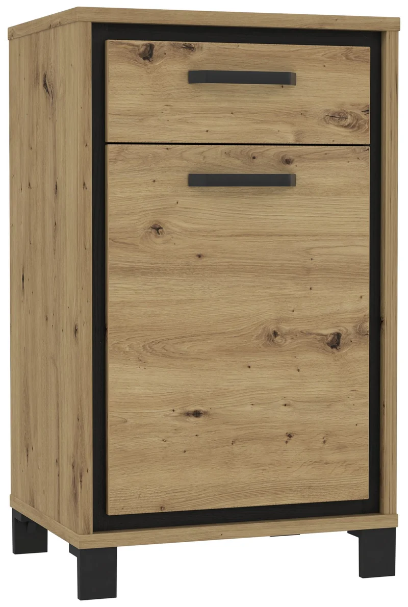 Schuhschrank TRONDHEIM Artisan Eiche Schwarzeiche Optik, Forte