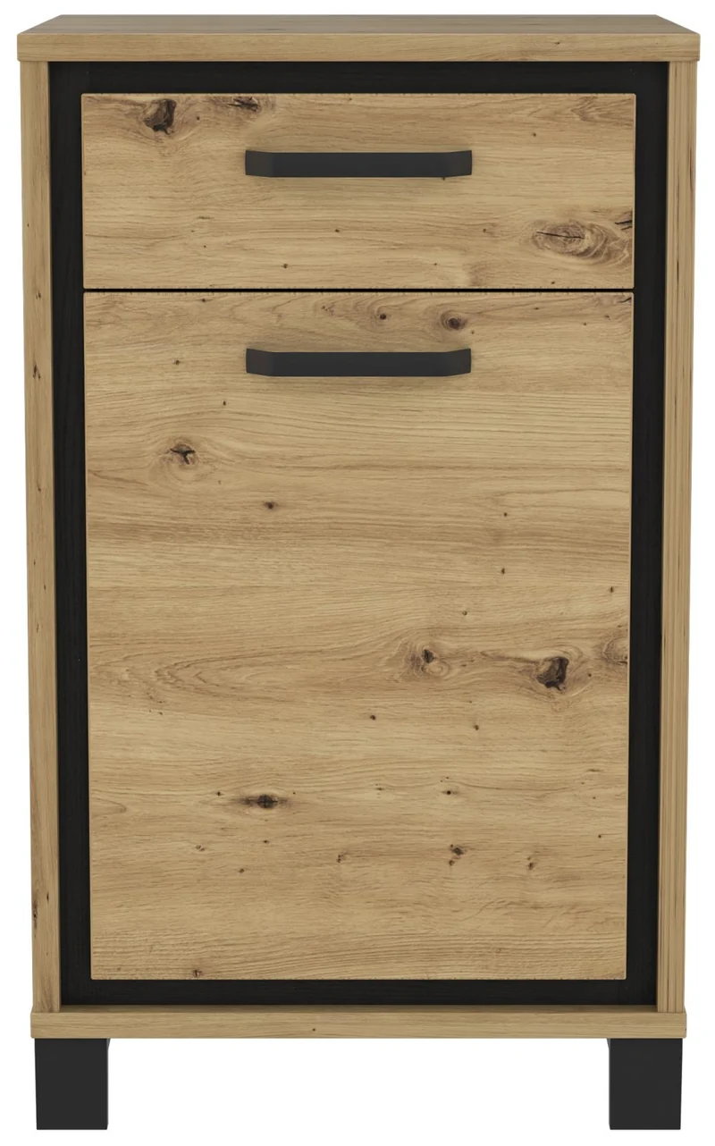 Schuhschrank TRONDHEIM Artisan Eiche Schwarzeiche Optik, Forte