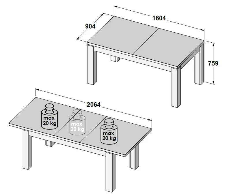 Esstisch TRONDHEIM 160 x 90 mit Auszug Optik: Artisan Eiche von Forte