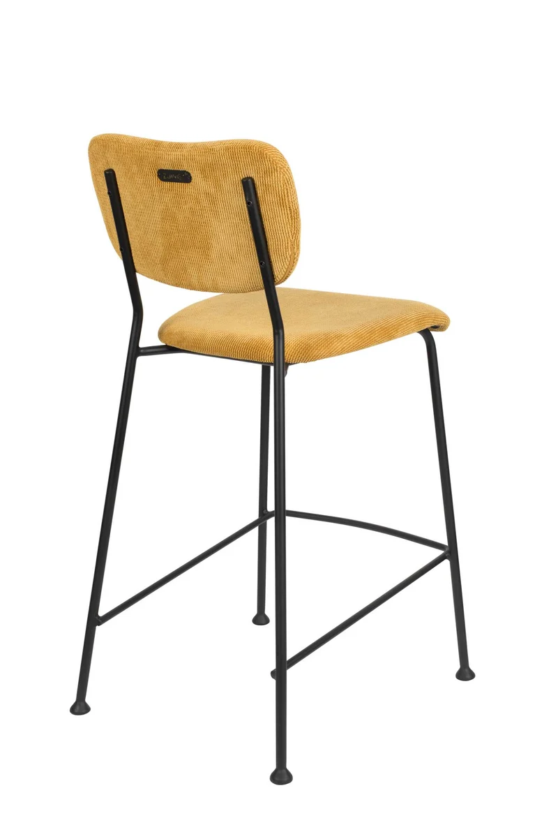 Tresenhocker BENSON OCHRE von ZUIVER mit trendigen Cordstoff