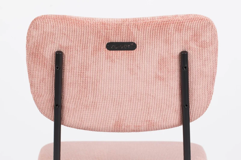 Barhocker BENSON PINK von ZUIVER mit trendigen Cordstoff