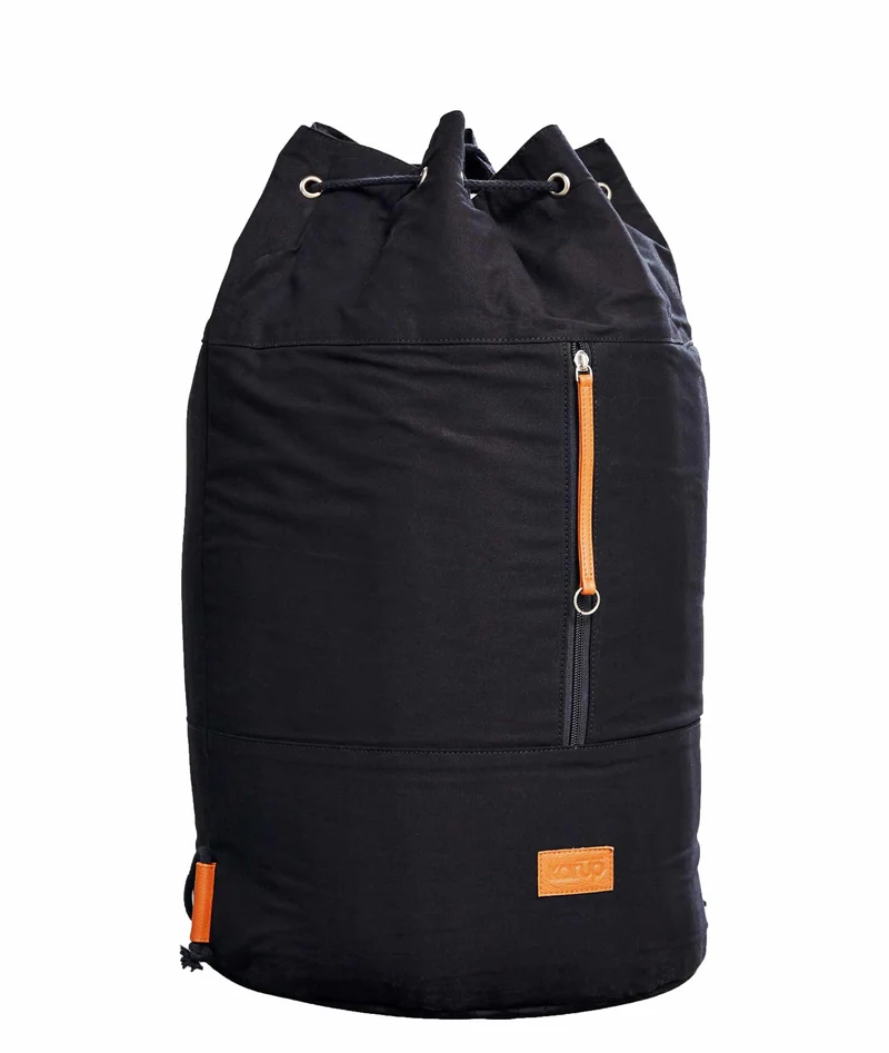 Design Wäschesack ROADIE Black auch als Rucksack verwendbar, von Karup