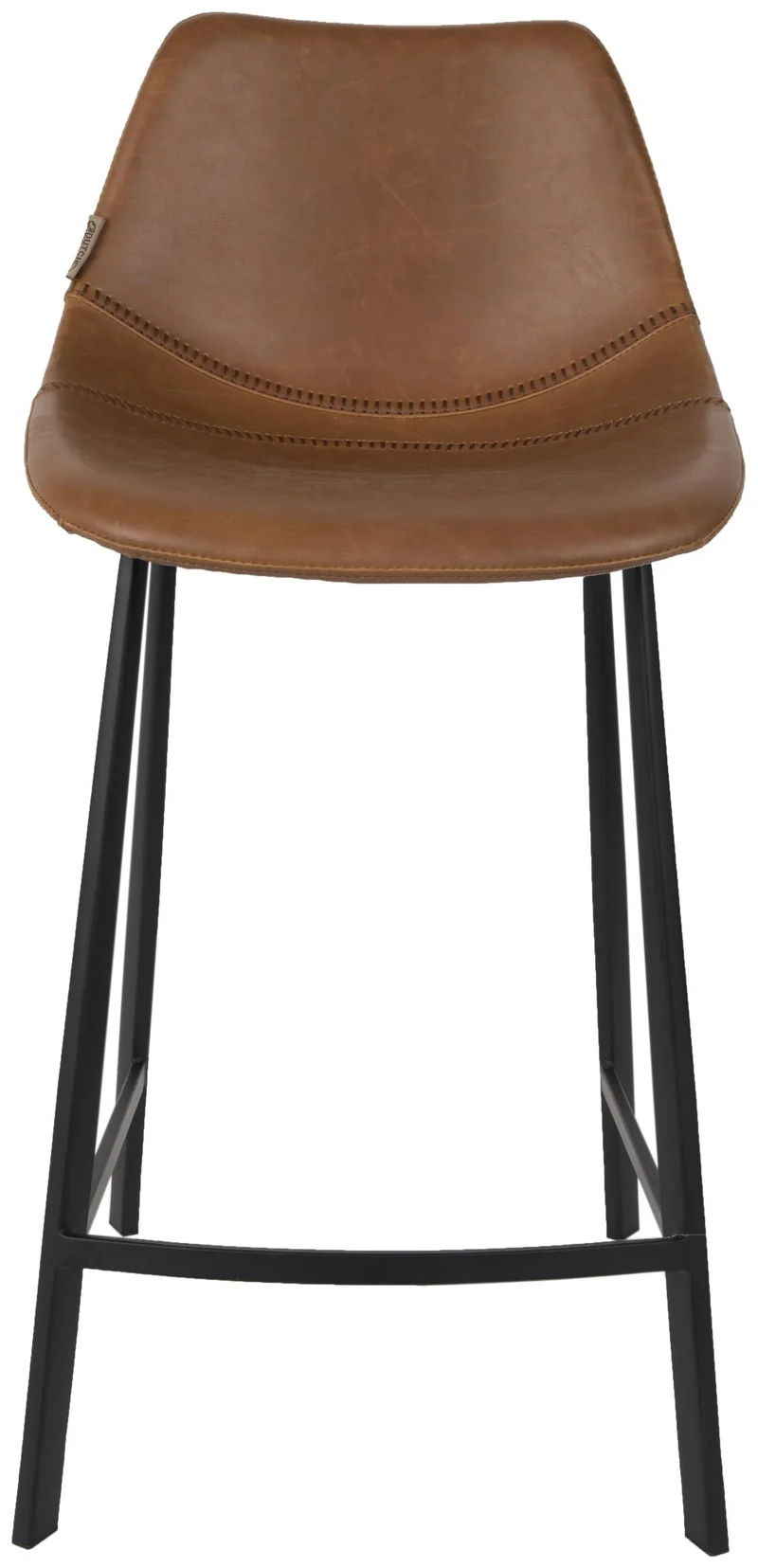 Tresenhocker FRANKY Kunstleder Vintage braun von DutchBone