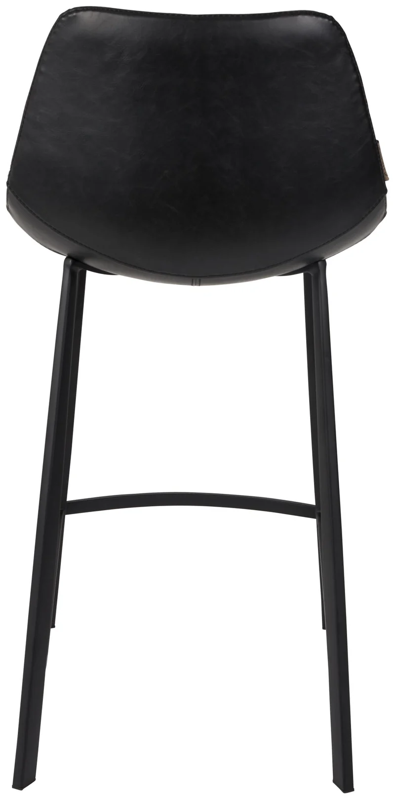 Tresenhocker FRANKY Kunstleder Vintage schwarz von DutchBone