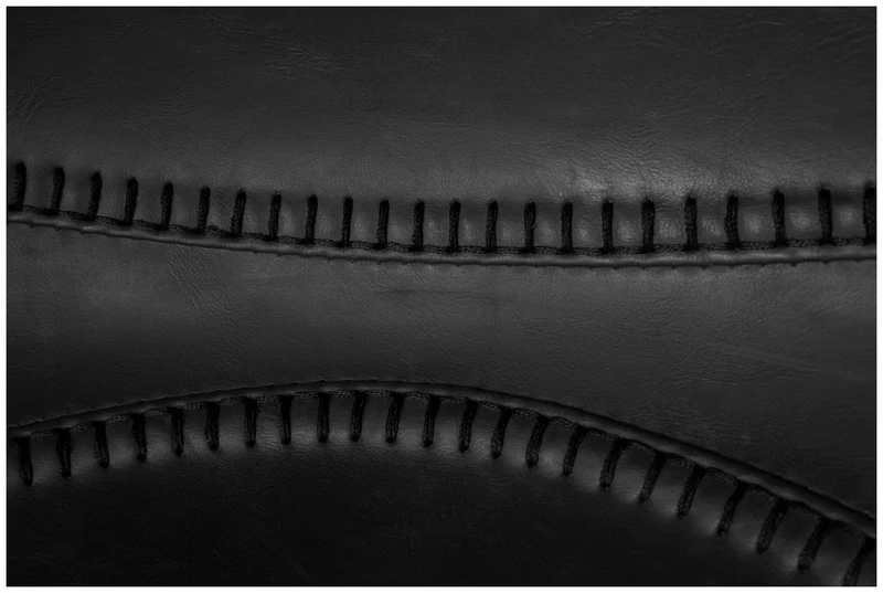 Tresenhocker FRANKY Kunstleder Vintage schwarz von DutchBone
