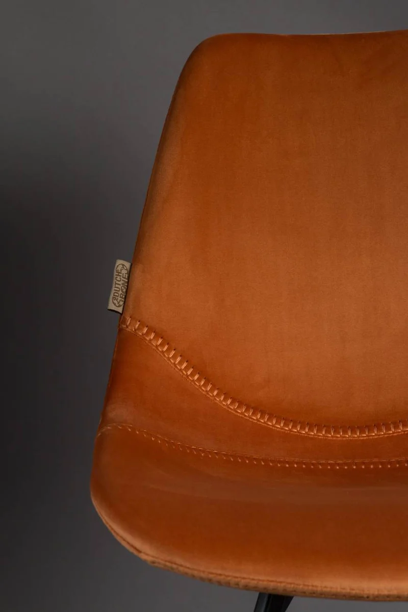 Esszimmerstuhl FRANKY VELVET Samt Orange von DutchBone