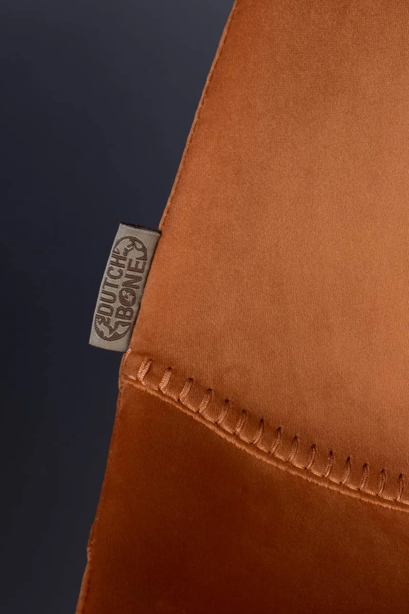 Esszimmerstuhl FRANKY VELVET Samt Orange von DutchBone